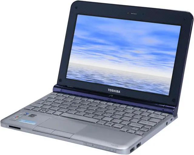 Alt view image 2 of 8 - TOSHIBA NB205-N312/BL Royal Blue Intel Atom N280(1.66 GHz) 10.1" WSVGA 1GB Memory 160GB HDD Netbook