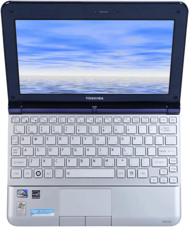 Alt view image 6 of 8 - TOSHIBA NB205-N312/BL Royal Blue Intel Atom N280(1.66 GHz) 10.1" WSVGA 1GB Memory 160GB HDD Netbook