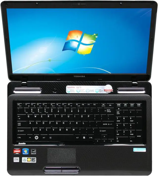 Alt view image 6 of 8 - TOSHIBA Laptop Satellite AMD Phenom II P820 4GB Memory 500GB HDD ATI Radeon HD 4250 17.3" Windows 7 Home Premium 64-bit L675D-S7022