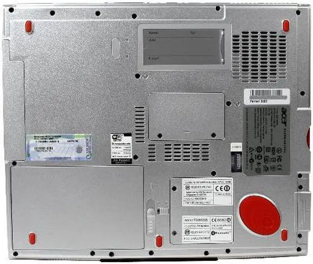 Alt view image 9 of 11 - Acer Laptop Ferrari 3000+ 512MB Memory 80GB HDD ATI Mobility Radeon 9700 15.0" Windows XP Professional 3400LMI