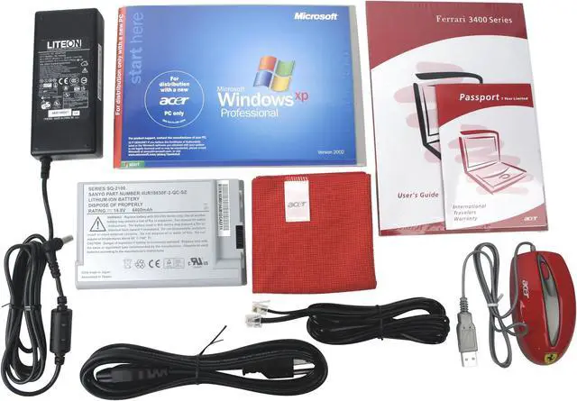 Alt view image 10 of 11 - Acer Laptop Ferrari 3000+ 512MB Memory 80GB HDD ATI Mobility Radeon 9700 15.0" Windows XP Professional 3400LMI