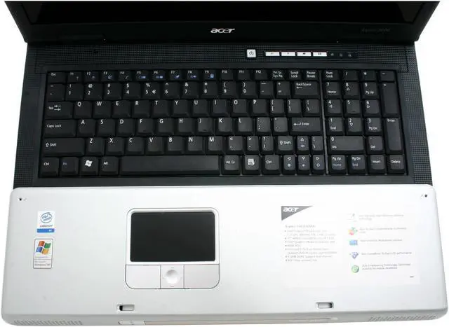 Alt view image 4 of 13 - Acer Desktop-Replacement Multimedia Notebook Aspire Intel Celeron M 370 512MB Memory 80GB HDD Intel GMA 900 17.0" Windows XP Home AS9503EWSMi
