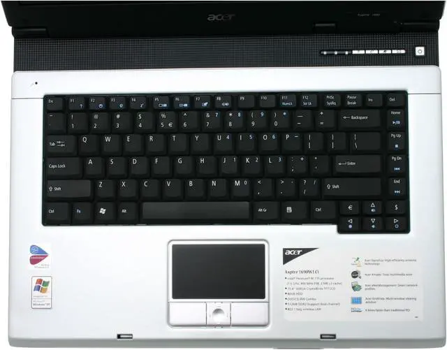 Alt view image 4 of 12 - Acer Laptop Aspire 1690 Intel Pentium M 715 512MB (256/256) Memory 80GB HDD Intel GMA 900 15.4" Windows XP Home 1690WLCi