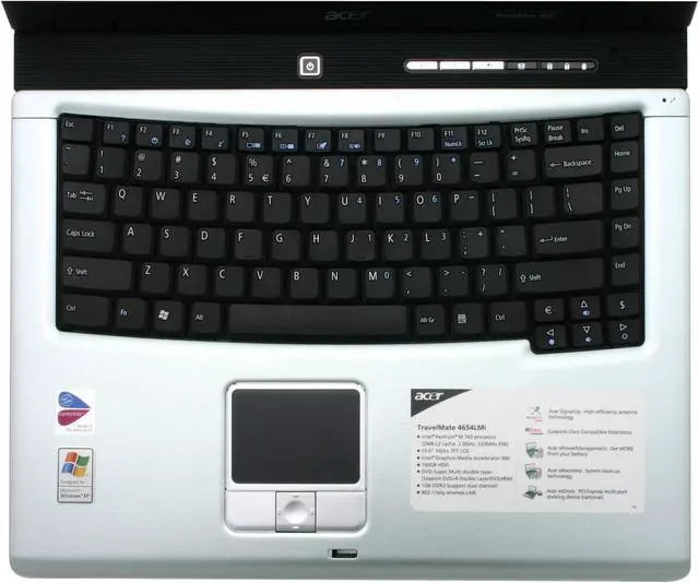 Alt view image 8 of 12 - Acer Laptop TravelMate Intel Pentium M 760 1GB Memory 100GB HDD Intel GMA 900 15.0" Windows XP Professional TM4654LMi