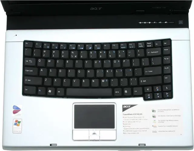 Alt view image 4 of 11 - Acer Laptop TravelMate Intel Pentium M 730 512MB Memory 60GB HDD Intel GMA 900 15.4" Windows XP Professional 4101WLMi