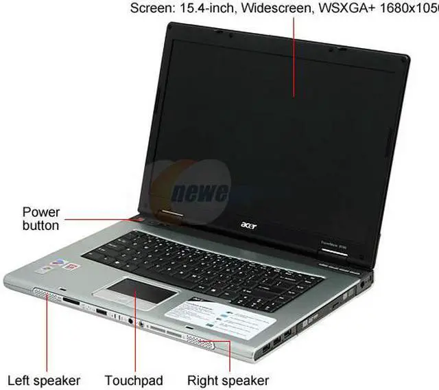 Alt view image 2 of 12 - Acer Laptop TravelMate Intel Pentium M 760 1GB Memory 100GB HDD ATI Mobility Radeon X700 15.4" Windows XP Professional TM8104AWLMi