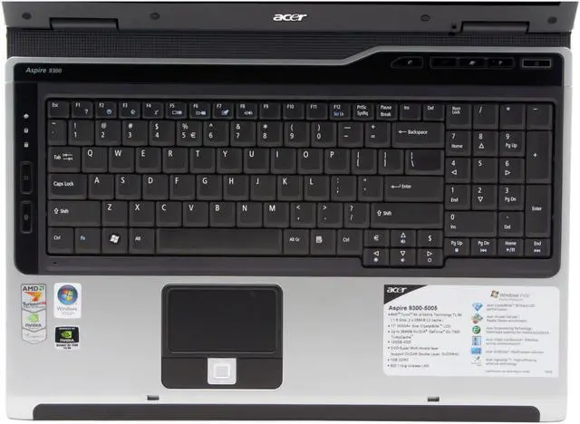 Alt view image 5 of 14 - Acer Aspire 17.0" AMD Turion 64 X2 TL-50 1GB Memory Windows Vista Home Premium LX.AWR0X.053