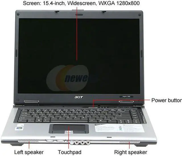 Alt view image 3 of 13 - Acer Laptop Aspire Intel Core 2 Duo T5200 1GB Memory 120GB HDD Intel GMA 950 15.4" Windows Vista Home Premium AS5630-6672