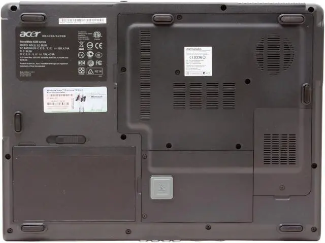 Alt view image 11 of 14 - Acer Laptop TravelMate Intel Core 2 Duo T5500 1GB Memory 120GB HDD Intel GMA 950 15.4" Windows Vista Business TM4230-6499