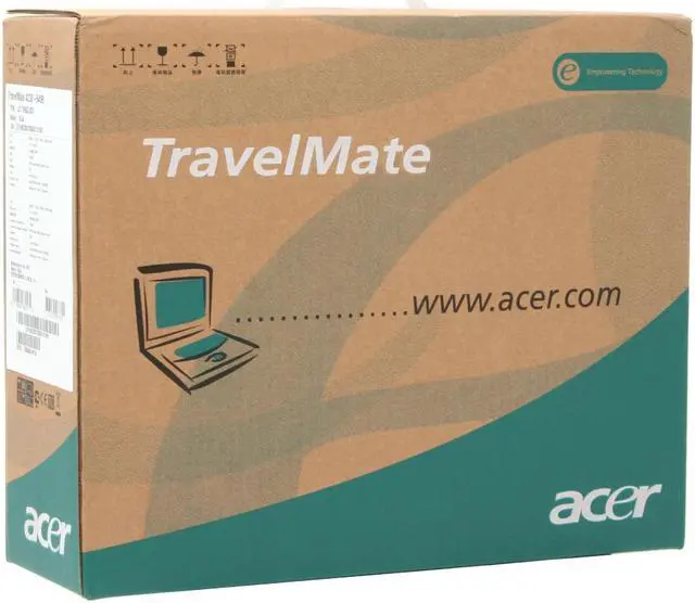 Alt view image 14 of 14 - Acer Laptop TravelMate Intel Core 2 Duo T5500 1GB Memory 120GB HDD Intel GMA 950 15.4" Windows Vista Business TM4230-6499