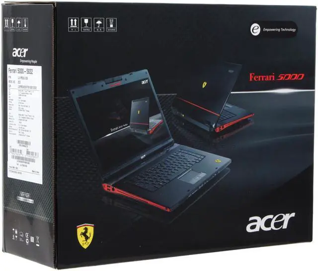 Alt view image 17 of 17 - Acer Laptop Ferrari AMD Turion 64 X2 TL-60 2GB Memory 160GB HDD ATI Mobility Radeon X1600 15.4" Windows Vista Ultimate 5000-5832
