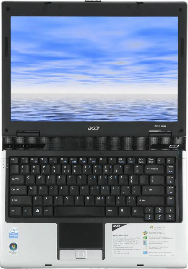 Alt view image 13 of 14 - Acer Laptop Aspire Intel Pentium T2060 1GB Memory 80GB HDD Intel GMA 950 14.1" Windows Vista Home Premium AS5570-2609