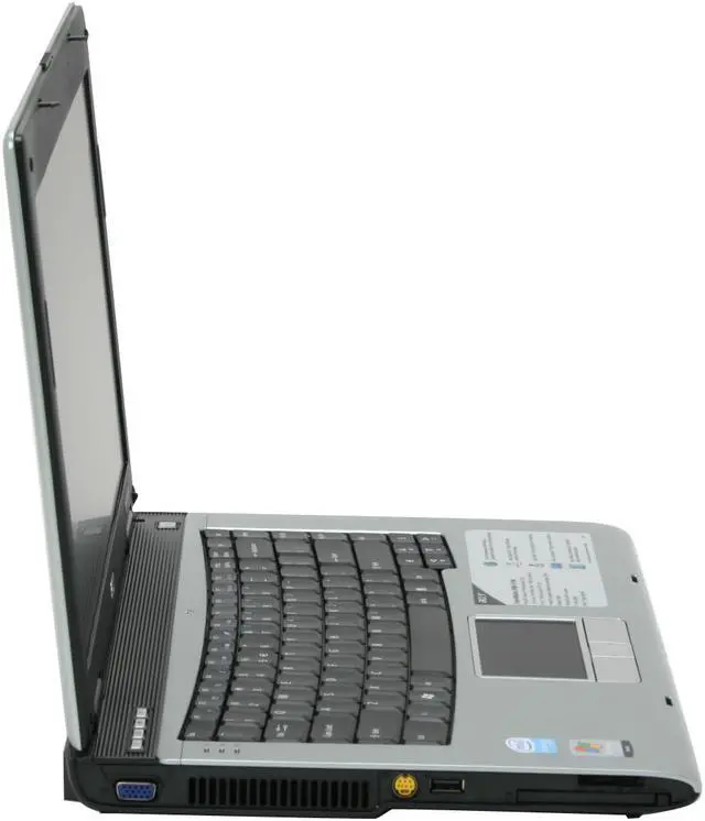 Alt view image 5 of 15 - Acer Laptop TravelMate Intel Celeron M 520 1GB Memory 80GB HDD Intel GMA 950 14.1" Windows Vista Home Basic TM2480-2196