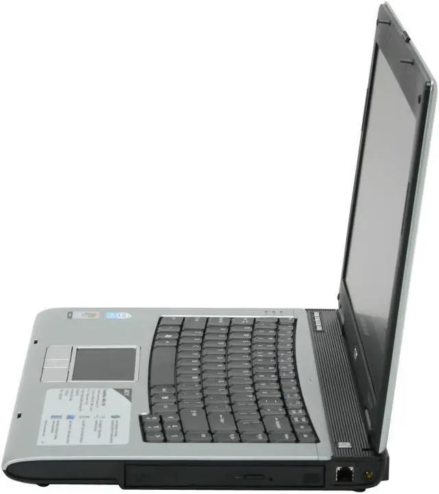Alt view image 6 of 15 - Acer Laptop TravelMate Intel Celeron M 520 1GB Memory 80GB HDD Intel GMA 950 14.1" Windows Vista Home Basic TM2480-2196