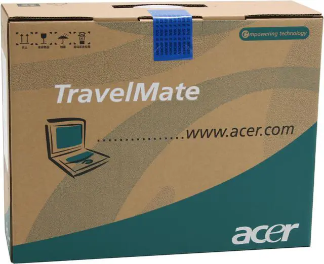 Alt view image 14 of 14 - Acer Laptop TravelMate Intel Core 2 Duo T7100 1GB Memory 120GB HDD Intel GMA X3100 15.4" Windows XP Professional TM5720-6722