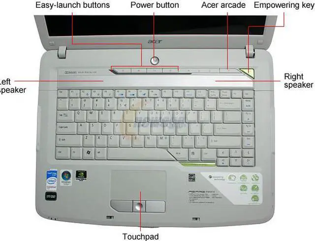 Alt view image 4 of 15 - Acer Laptop Aspire Intel Core 2 Duo T5250 1GB Memory 250GB HDD NVIDIA GeForce 8400M GS 15.4" Windows Vista Home Premium AS5720-6113