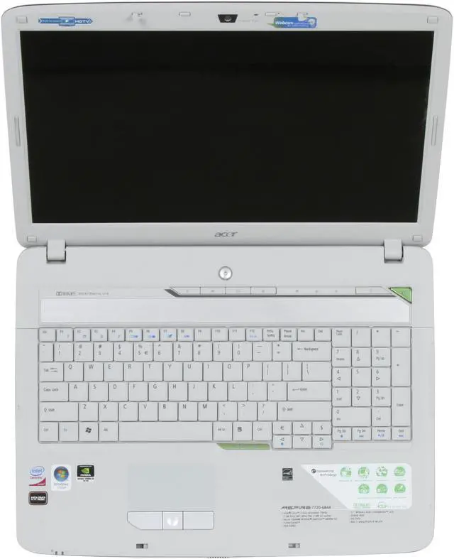 Alt view image 13 of 14 - Acer Laptop Aspire Intel Core 2 Duo T5450 2GB Memory 250GB HDD NVIDIA GeForce 8400M GS 17.0" Windows Vista Home Premium AS7720-6844
