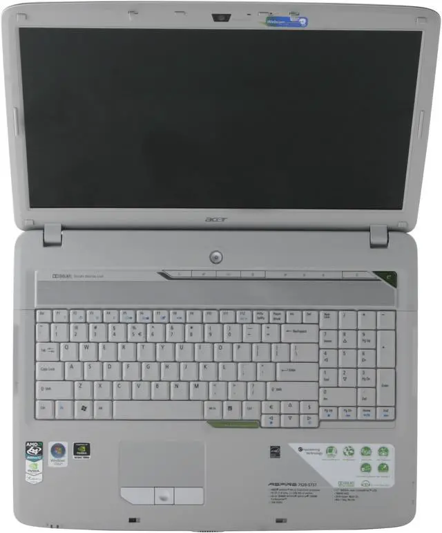 Alt view image 13 of 14 - Acer Laptop Aspire AMD Athlon 64 X2 TK-55 1GB Memory 160GB HDD NVIDIA GeForce 7000M 17.0" Windows Vista Home Premium AS7520-5757