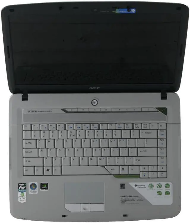 Alt view image 13 of 14 - Acer Laptop Aspire AMD Athlon 64 X2 TK-57 3GB Memory 160GB HDD NVIDIA GeForce 7000M 15.4" Windows Vista Home Premium AS5520-5891