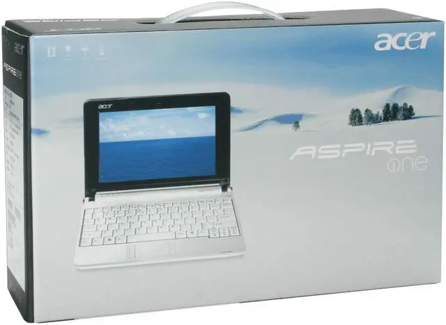 Alt view image 16 of 16 - Acer Aspire One AOA110-1295 Seashell White Intel Atom N270(1.60 GHz) 8.9" WSVGA 512MB Memory 8GB SSD Netbook