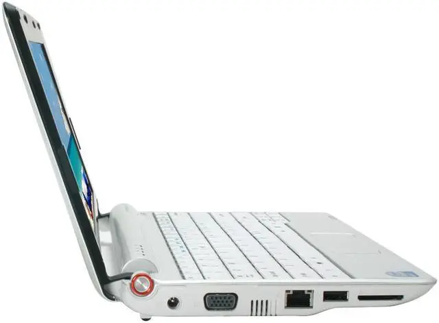 Alt view image 6 of 16 - Acer Aspire One AOA110-1295 Seashell White Intel Atom N270(1.60 GHz) 8.9" WSVGA 512MB Memory 8GB SSD Netbook