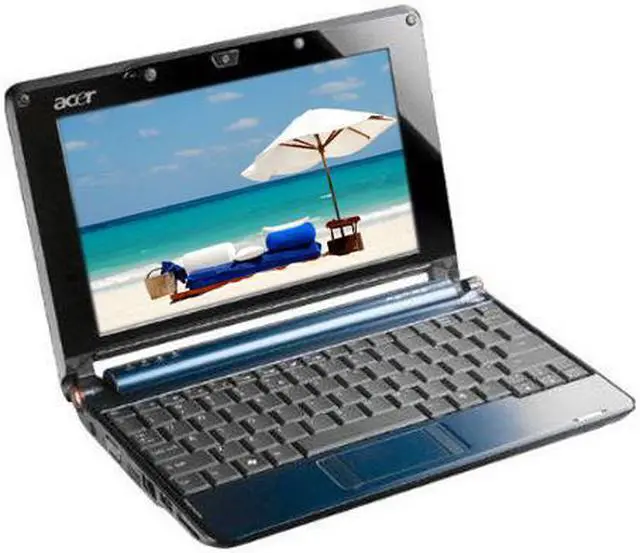 Alt view image 3 of 4 - Acer Aspire One AOA110-1722 Sapphire Blue Intel Atom N270(1.60 GHz) 8.9" WSVGA 512MB Memory 8GB SSD Netbook