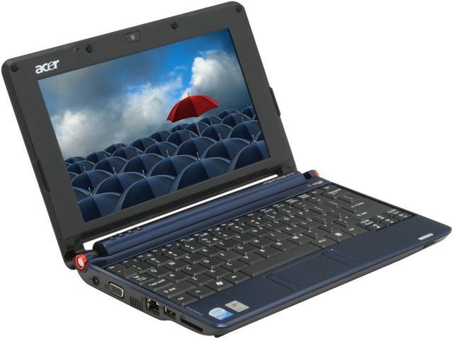 Alt view image 7 of 17 - Acer Aspire One AOA150-1570 Sapphire Blue Intel Atom N270(1.60 GHz) 8.9" WSVGA 1GB Memory 120GB HDD Netbook