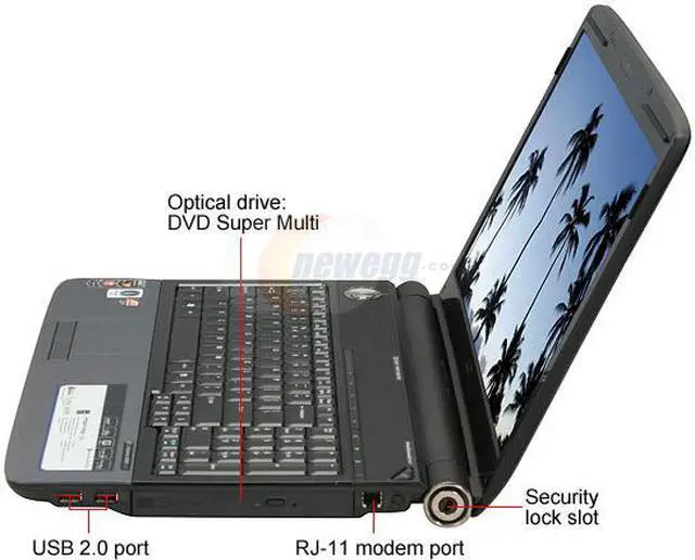 Alt view image 2 of 17 - Acer Laptop Aspire AMD Turion 64 X2 RM-70 3GB Memory 250GB HDD ATI Radeon HD 3200 16.0" Windows Vista Home Premium AS6530-5341