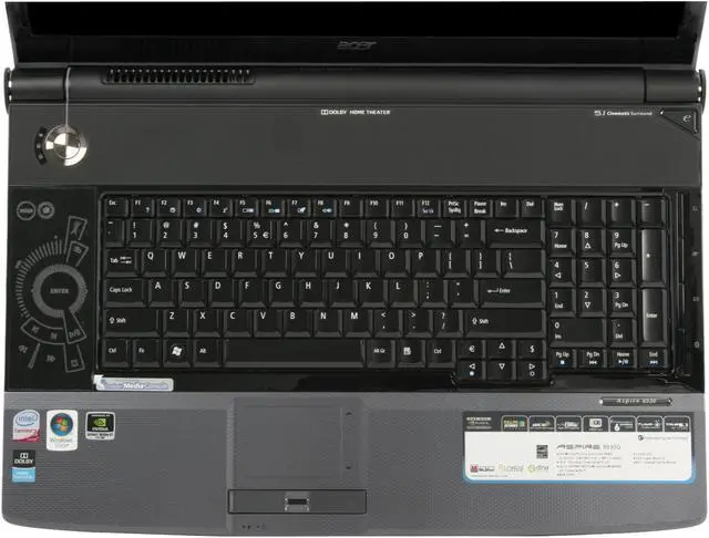 Alt view image 8 of 15 - Acer Laptop Aspire Intel Core 2 Duo P8400 4GB Memory 320GB HDD NVIDIA GeForce 9600M GT 18.4" Windows Vista Home Premium 64-bit AS8930-6306