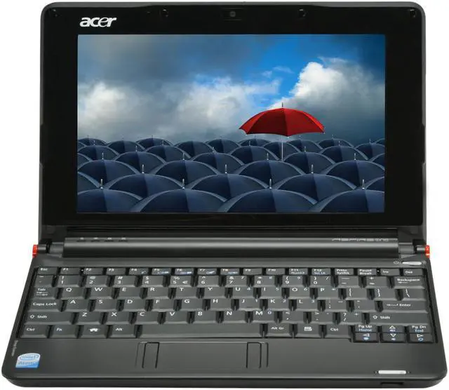 Alt view image 8 of 17 - Acer Aspire One AOA110-1626 Onyx Black Intel Atom N270(1.60 GHz) 8.9" WSVGA 1GB Memory 16GB SSD Netbook