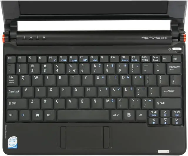 Alt view image 10 of 17 - Acer Aspire One AOA110-1626 Onyx Black Intel Atom N270(1.60 GHz) 8.9" WSVGA 1GB Memory 16GB SSD Netbook