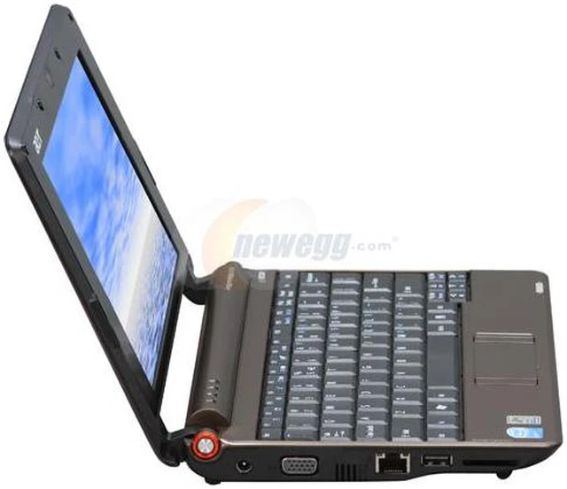 Alt view image 4 of 12 - Acer Aspire One AOA150-1649 Brown Intel Atom N270(1.60 GHz) 8.9" WSVGA 1GB Memory 120GB HDD Netbook