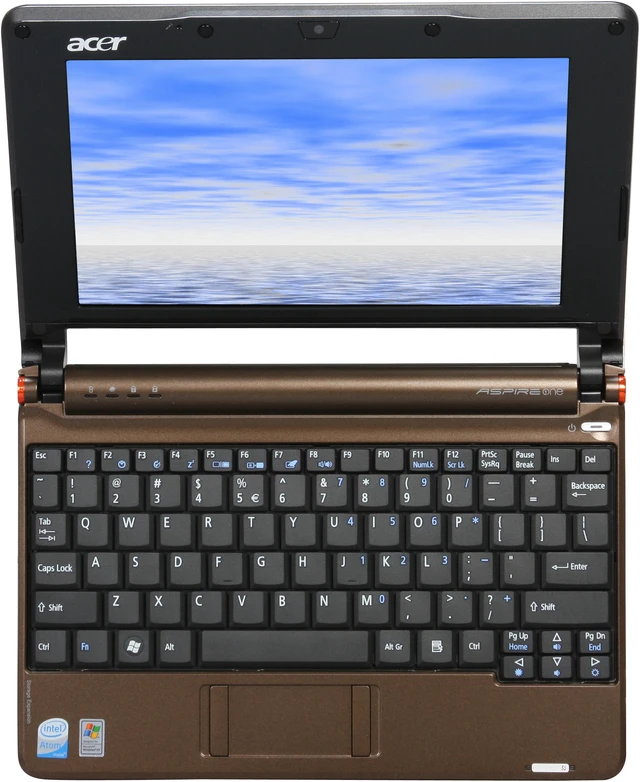 Alt view image 7 of 12 - Acer Aspire One AOA150-1649 Brown Intel Atom N270(1.60 GHz) 8.9" WSVGA 1GB Memory 120GB HDD Netbook