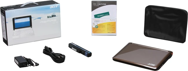 Alt view image 12 of 12 - Acer Aspire One AOA150-1649 Brown Intel Atom N270(1.60 GHz) 8.9" WSVGA 1GB Memory 120GB HDD Netbook