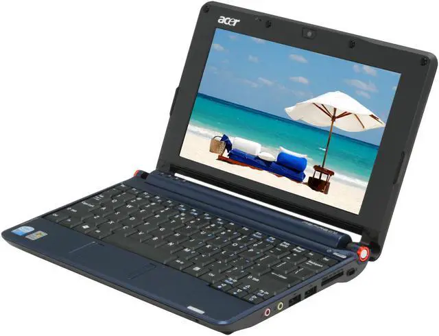 Main image of Acer Aspire One AOA150-1447 Sapphire Blue Intel Atom N270(1.60 GHz) 8.9" WSVGA 1GB Memory 160GB HDD Netbook