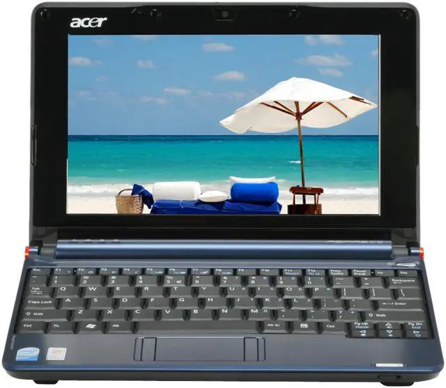 Alt view image 8 of 17 - Acer Aspire One AOA150-1447 Sapphire Blue Intel Atom N270(1.60 GHz) 8.9" WSVGA 1GB Memory 160GB HDD Netbook