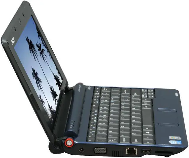 Alt view image 6 of 17 - Acer Aspire One AOA150-1329 Blue Intel Atom N270(1.60 GHz) 8.9" WSVGA 1GB Memory 120GB HDD Netbook