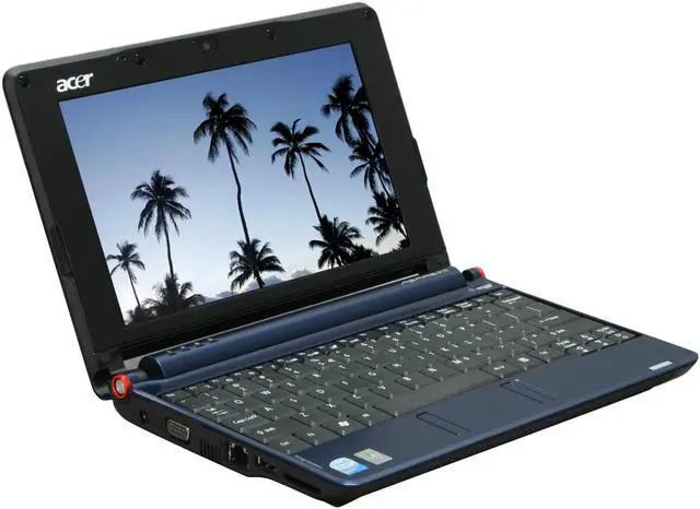 Alt view image 7 of 17 - Acer Aspire One AOA150-1329 Blue Intel Atom N270(1.60 GHz) 8.9" WSVGA 1GB Memory 120GB HDD Netbook