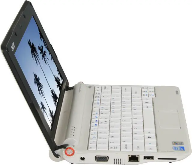 Alt view image 6 of 17 - Acer Aspire One AOA150-1316 White Intel Atom N270(1.60 GHz) 8.9" WSVGA 1GB Memory 120GB HDD Netbook