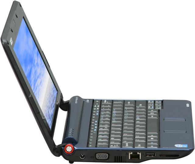 Alt view image 4 of 12 - Acer Aspire One AOA110-1113 Blue Intel Atom N270(1.60 GHz) 8.9" 512MB Memory 8GB SSD Netbook
