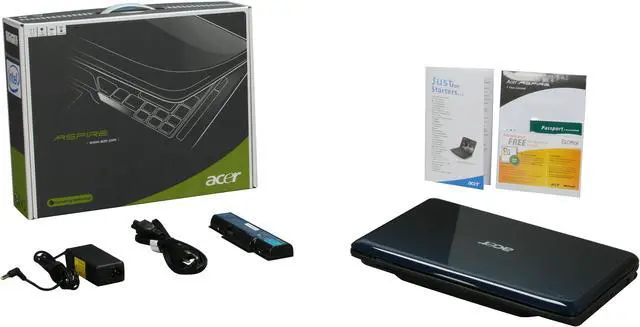Alt view image 12 of 12 - Acer Laptop Aspire Intel Pentium T3200 2GB Memory 160GB HDD Intel GMA 4500M 14.1" Windows Vista Home Premium AS4730-4857