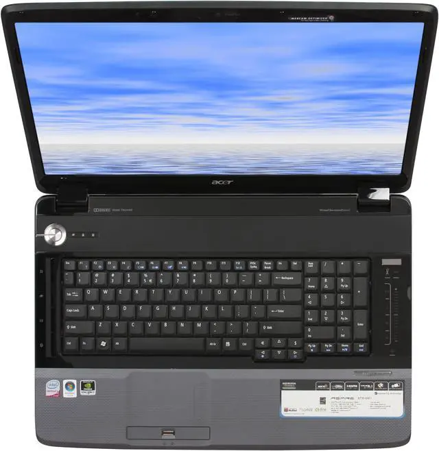 Alt view image 7 of 12 - Acer Laptop Aspire Intel Core 2 Duo P8600 4GB Memory 320GB HDD NVIDIA GeForce 9600M GT 18.4" Windows Vista Home Premium 64-bit AS8730-6951