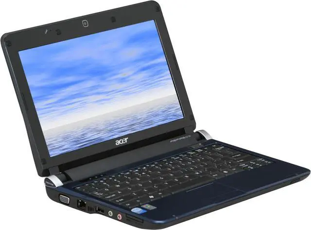 Alt view image 5 of 12 - Acer Aspire One AOD150-1165 Blue Intel Atom N270(1.60 GHz) 10.1" WSVGA 1GB Memory 160GB HDD Netbook