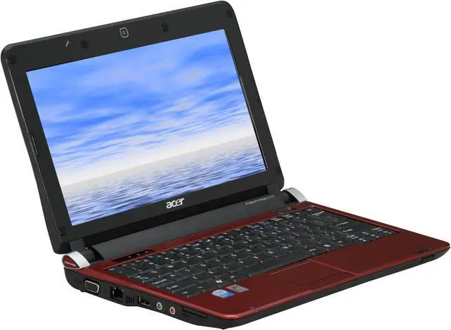 Alt view image 5 of 12 - Acer Aspire One AOD150-1920 Red Intel Atom N270(1.60 GHz) 10.1" WSVGA 1GB Memory 160GB HDD Netbook