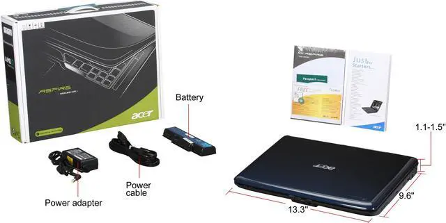 Alt view image 12 of 12 - Acer Laptop Aspire AMD Athlon 64 X2 QL-62 3GB Memory 320GB HDD NVIDIA GeForce 9100M G 14.1" Windows Vista Home Premium AS4530-6823