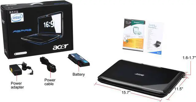 Alt view image 12 of 12 - Acer Laptop Aspire Intel Core 2 Duo T6400 4GB Memory 250GB HDD Intel GMA 4500MHD 16.0" Windows Vista Home Premium 64-bit AS6930-6235