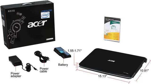 Alt view image 8 of 8 - Acer Laptop Aspire Intel Core 2 Duo T5900 4GB Memory 320GB HDD NVIDIA GeForce 9500M GS 16.0" Windows Vista Home Premium 64-bit AS6920-6898