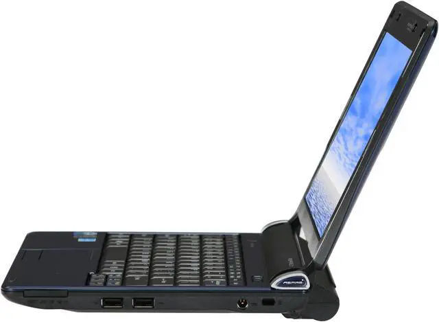 Alt view image 3 of 9 - Acer Aspire One AOD250-1580 Blue Intel Atom N270(1.60 GHz) 10.1" WSVGA 1GB Memory 160GB HDD Netbook