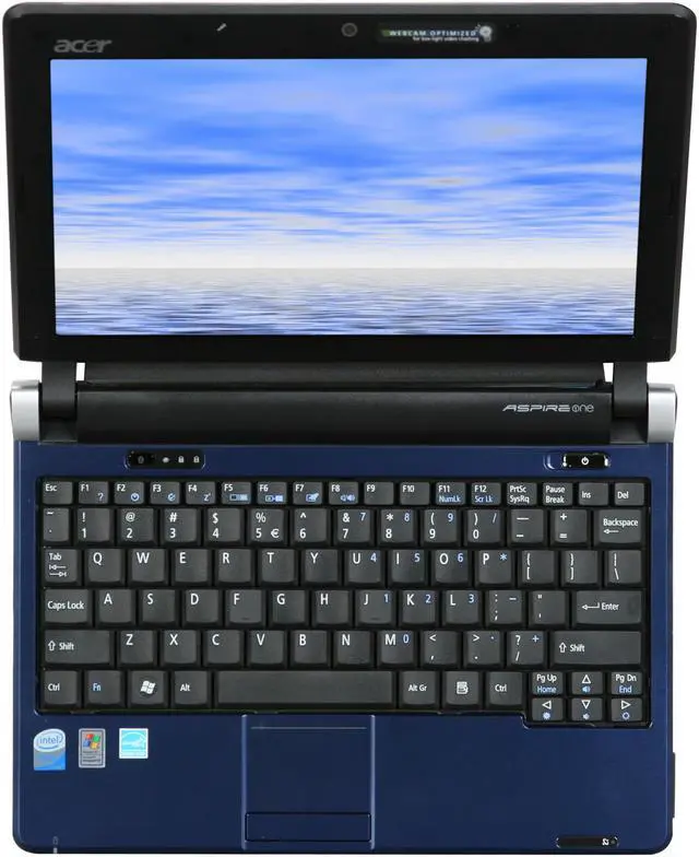 Alt view image 7 of 9 - Acer Aspire One AOD250-1580 Blue Intel Atom N270(1.60 GHz) 10.1" WSVGA 1GB Memory 160GB HDD Netbook