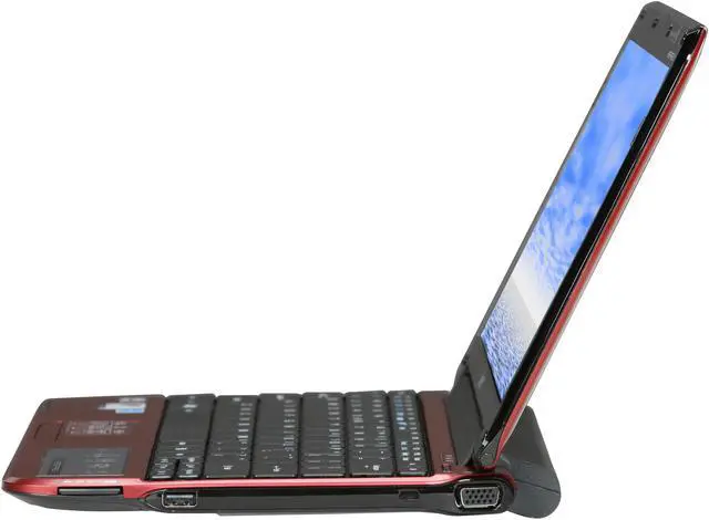 Alt view image 3 of 8 - Acer Aspire One AO751h-1211 Red Intel Atom Z520 11.6" WXGA 2GB Memory 250GB HDD Netbook